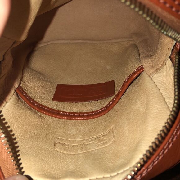 MCM Visetos Cognac Monogram Camera Messenger Bag w Leather Lined Mirror EUC RARE - Picture 16 of 17